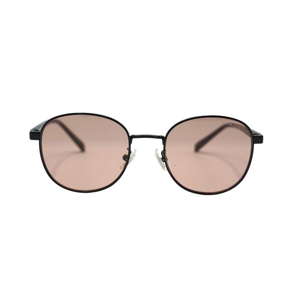 Coach HC7159 CL909 Satin Black Penny Solid Pink Lens Sunglasses - Picture 1 of 6